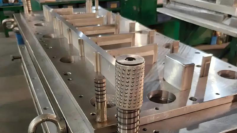 Fine blanking die and parts for compressor valve plates